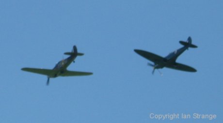 Hurricane and Spitfire at Cosford